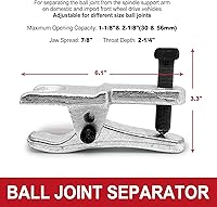 Vista 3 de Kit de herramientas de servicio frontal de 5 piezas 5-en-1, separador de juntas de bola, extractor de brazo Pitman, juego de barras de acoplamiento