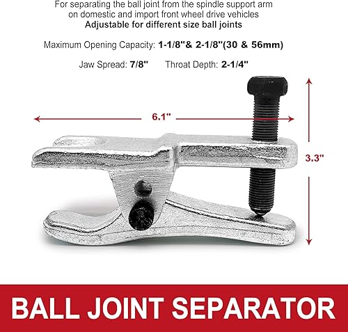 Miniatura 3 de Kit de herramientas de servicio frontal de 5 piezas 5-en-1, separador de juntas de bola, extractor de brazo Pitman, juego de barras de acoplamiento