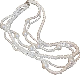 قلادة - قلادة متعددة الطبقات مستوحاة من عشرينيات القرن الماضي مع خرز سميك ورفيع، مما يضيف لمسة من البهجة لاحتفالات التخرج أو الاحتفالات الخاصة.