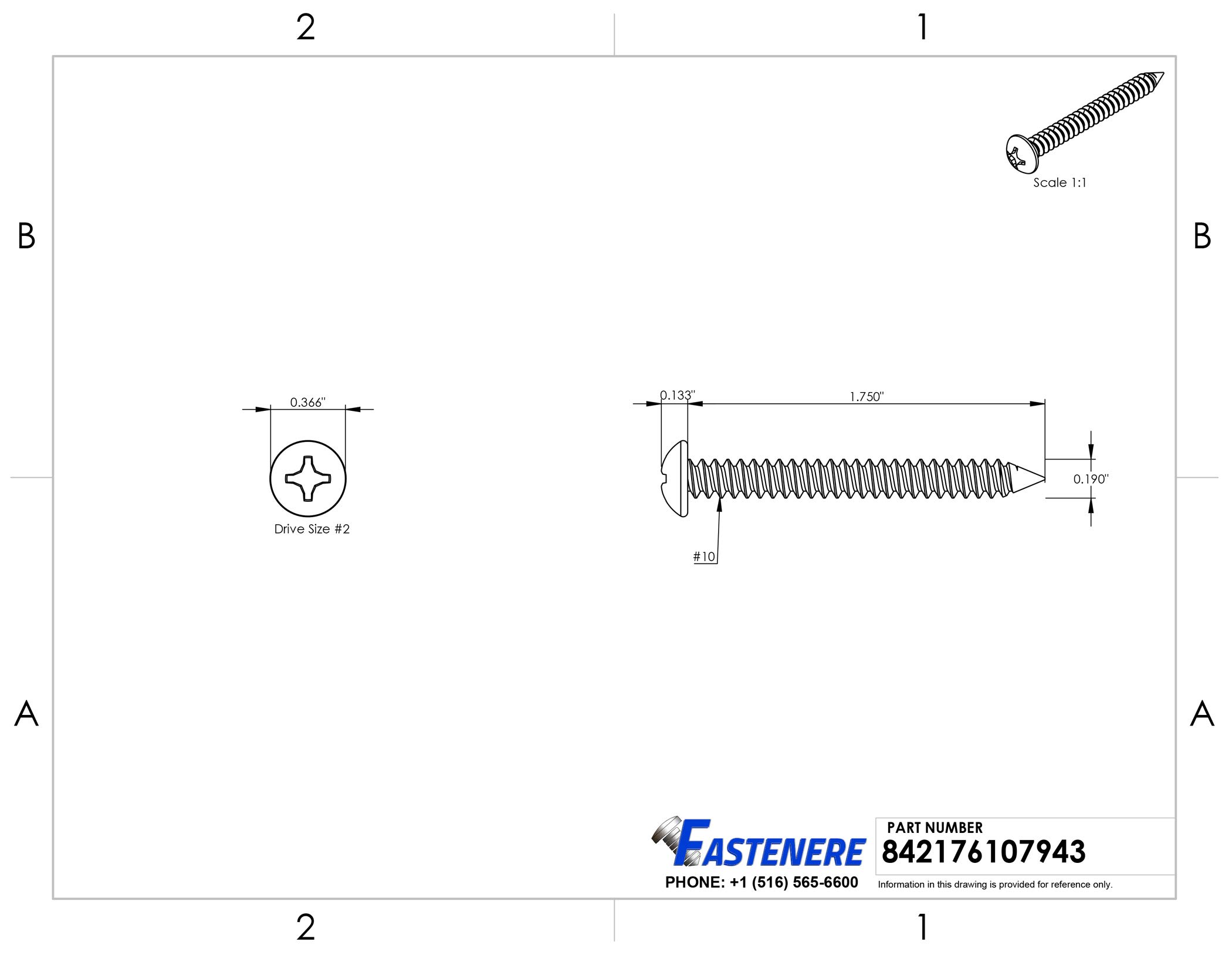 100 Viti Lamiera Testa Tonda #10 X 3/4 Pollice, Acciaio Inox 18-8, Fessura Dritta, Fastenere