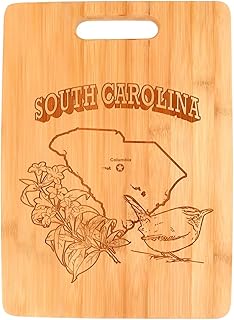 Rustic South Carolina State Pride Gifts Sate of South Carolina Decor Decorative Rectangle Shaped Wood Cutting Board