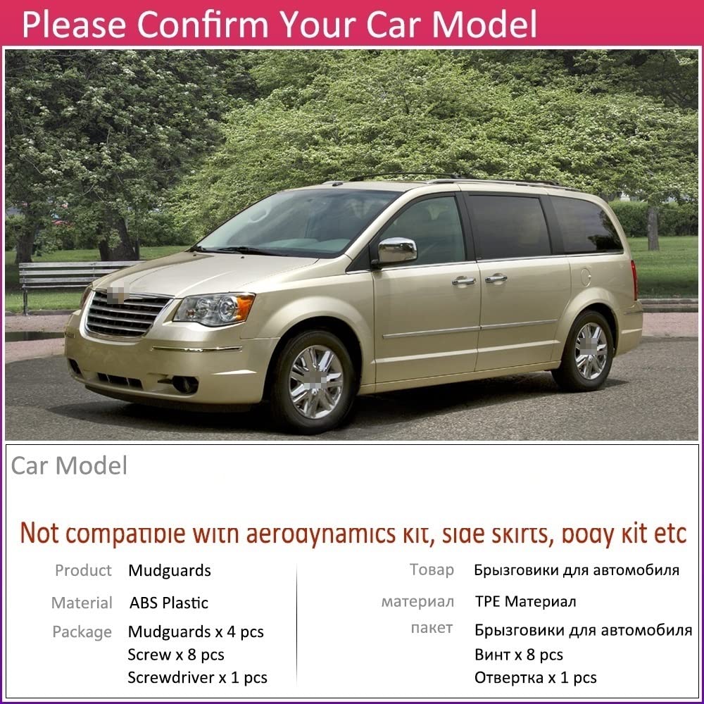 Auto Schmutzfänger Für Chrysler Voyager 2008-2016 – Kotflügel Vorderräder 4er Set, Schwarz