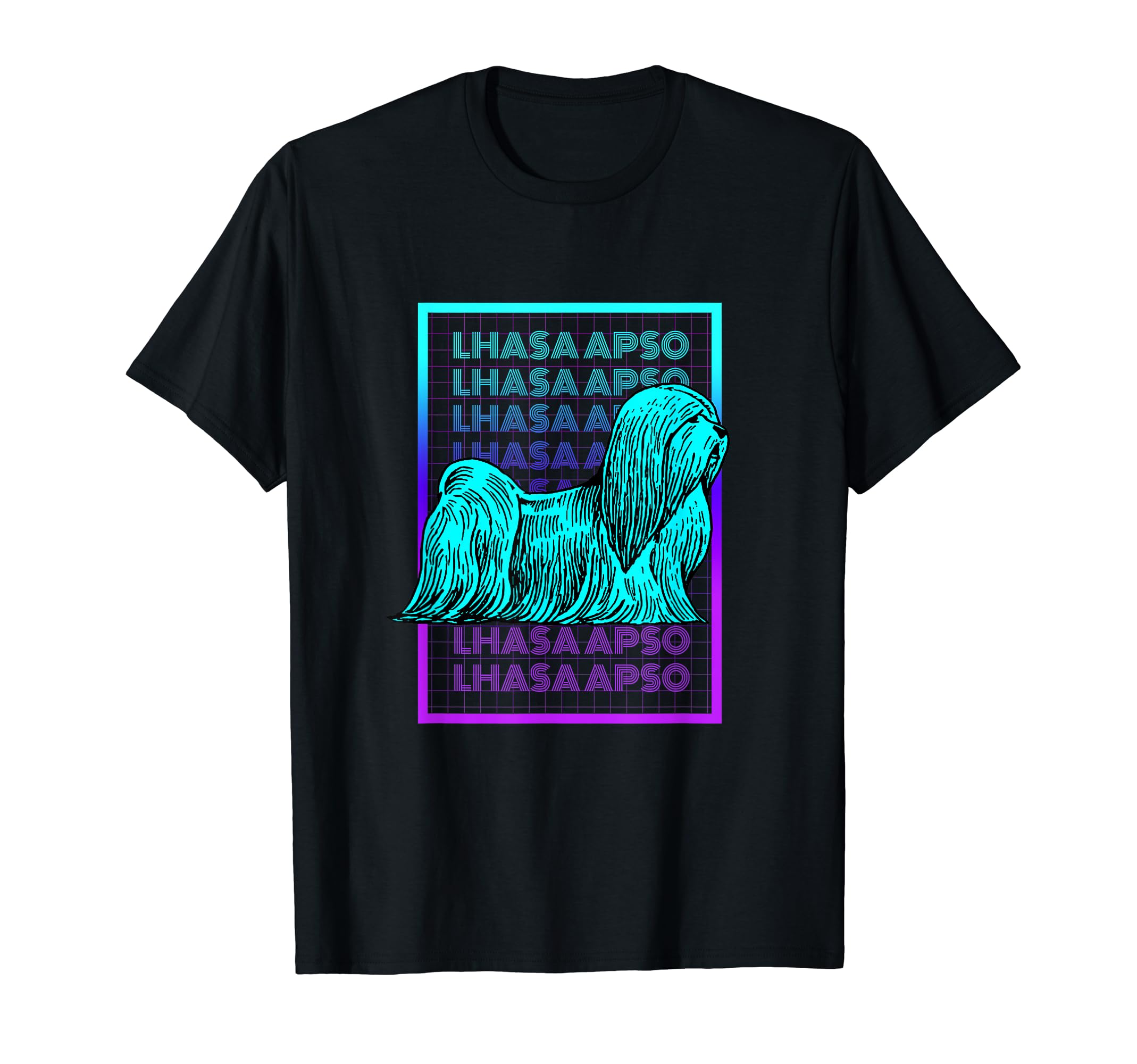 Amazon | Lhasa Apso Dog ビンテージ レトロ ラサ・アプソ Tシャツ | T 