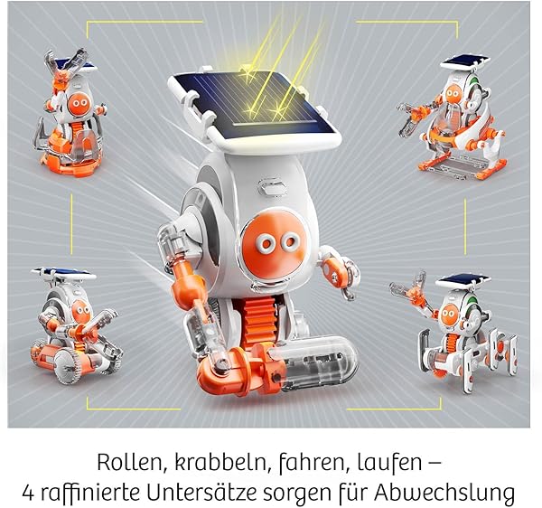 KOSMOS 621247 Solar Bots, Baue 8 Solar-Modelle, Bausatz für Solar Roboter mit Solarenergie-Antrieb, Solarzelle mit Motor, Experimentierkasten für Kinder ab 8-12 Jahre - 3