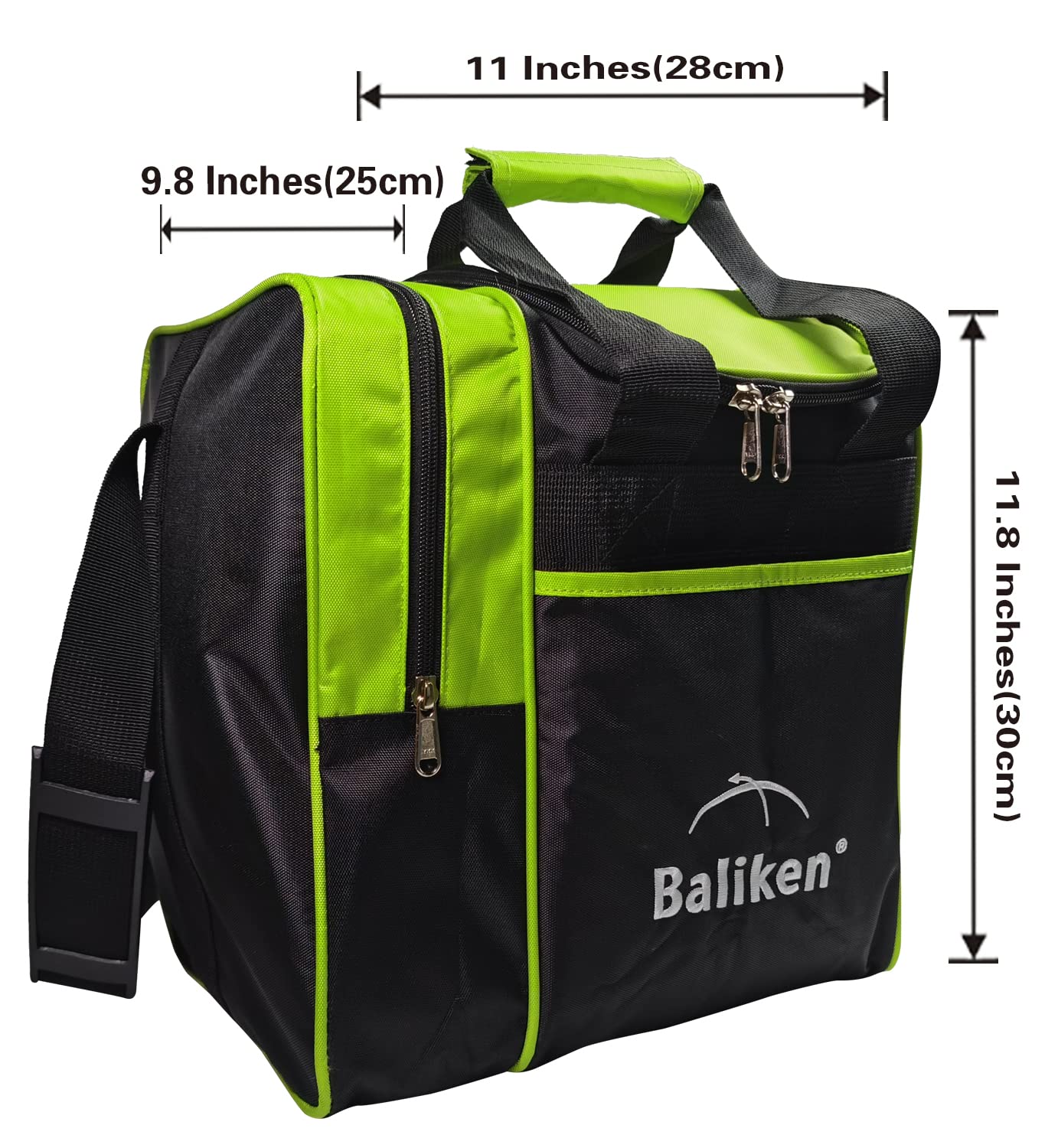 BALIKEN Sac de bowling simple avec support rembourré pour ballon, le sac de bowling peut contenir 1 boule de bowling et une paire de chaussures pour homme en taille 13