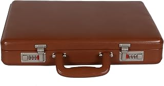 C Comfort Pure Leather Briefcase for Men & Women - Office Laptop Bag with Expandable Suitcase & Number Lock Price In India