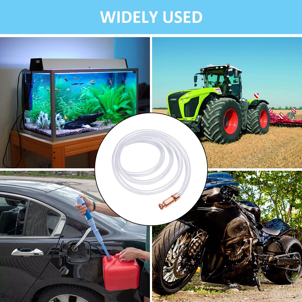 Pompa A Sifone Automatica 2.5 Metri | Per Travaso Benzina, Diesel, Acqua | Tubo In PVC - Foto 7