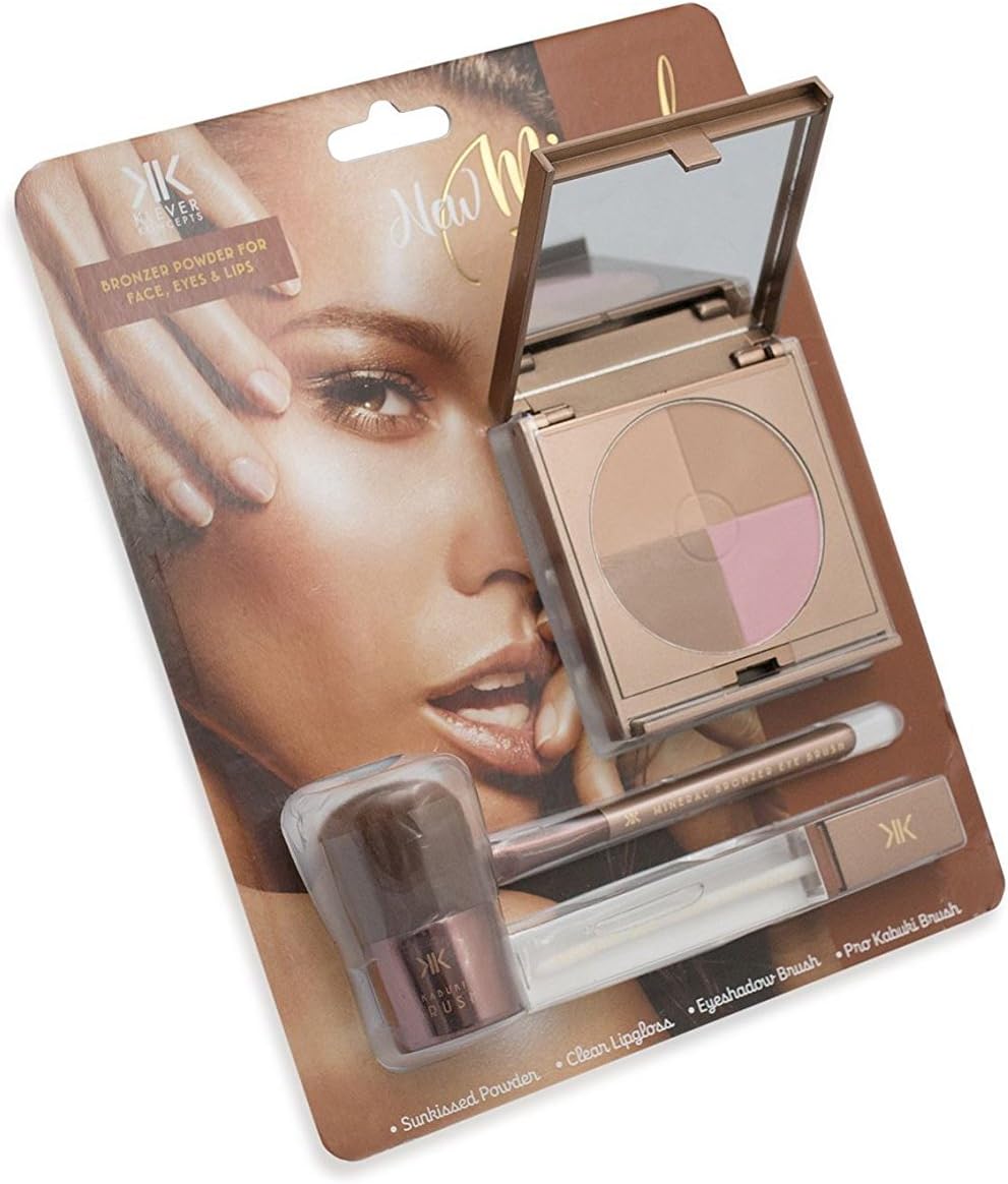 New Mineral Makeover Bronzer Tanning Powder & Magic Lip Gloss Get That Brown Tanned Look! Without Sun Bathing or Sun Beds Just a Great looking Tan