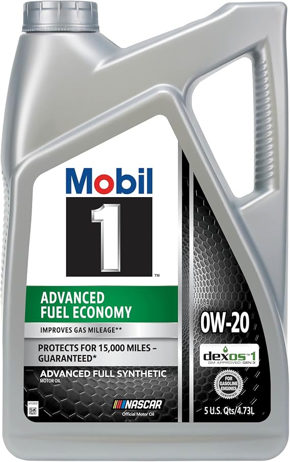 Mobil 1 Advanced Fuel Economy Full Synthetic Motor Oil 0W-20,