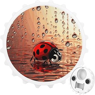 Art Ladybug Tracks Bottle Opener/ 2 in 1 Magnetic Opener RV Opener Refrigerator Sticker for Fridge, Stick to Refrigerator for Easy Storage