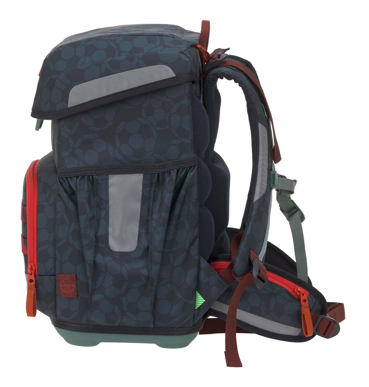 LÄSSIG Schulranzen Regenhülle Light Unique School Set 7-teilig Football deep blue dunkelblau
