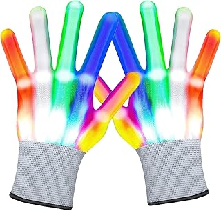 قفازات مضيئة للمناسبات، لهدايا الحفلات، وأعياد ميلاد الأطفال، وقفازات تنكرية، وعيد الميلاد، وحفلات الرقص، والنوادي، وهدايا الحفلات من ميكتاك