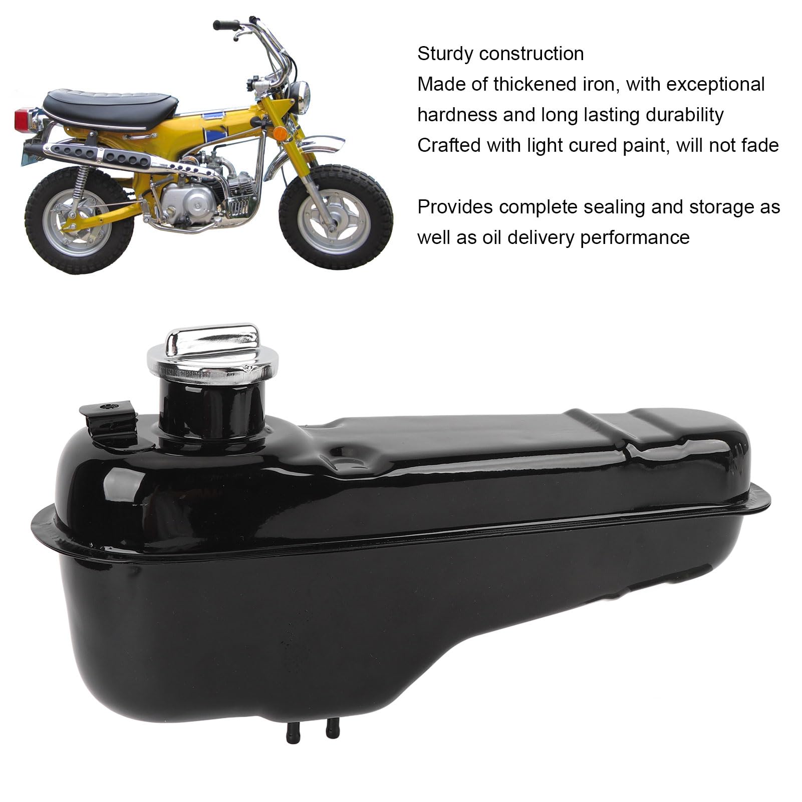 Zbiornik benzyny do motocykla 2 l zbiornik paliwa do szlaku CT70 1977-1982 ST90 Trailsport 1973-1975 o wysokiej wytrzymałości do konstrukcji żelaza o wyglądzie retro