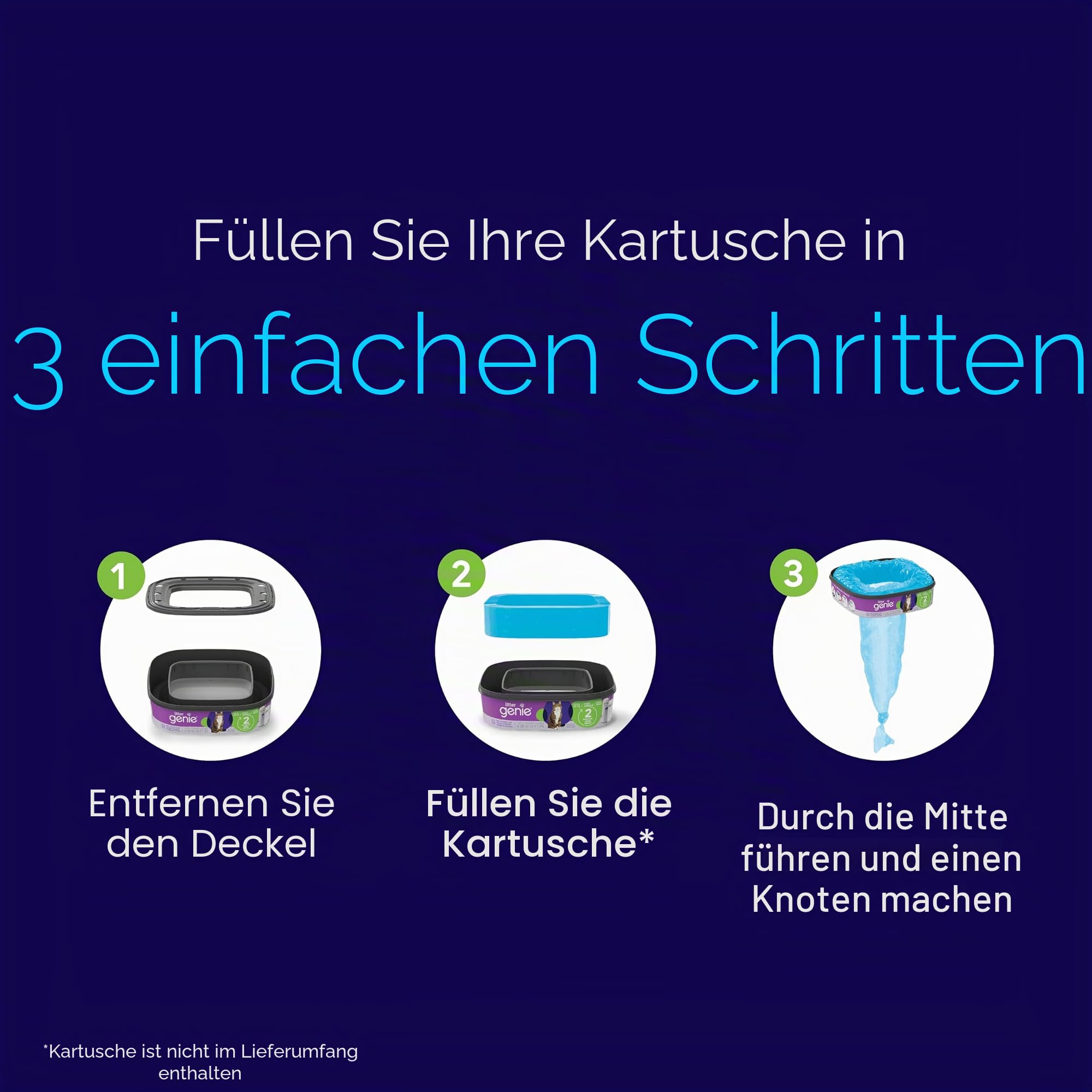 Litter Genie Nachfüllbeutel, freistehend, echte Folie, kompatibel mit Litter Genie Standard- und Jumbo-Nachfüllpackungen, ultimative Geruchskontrolle, Katzenstreubeutel, bis zu 18 Monate Vorrat für
