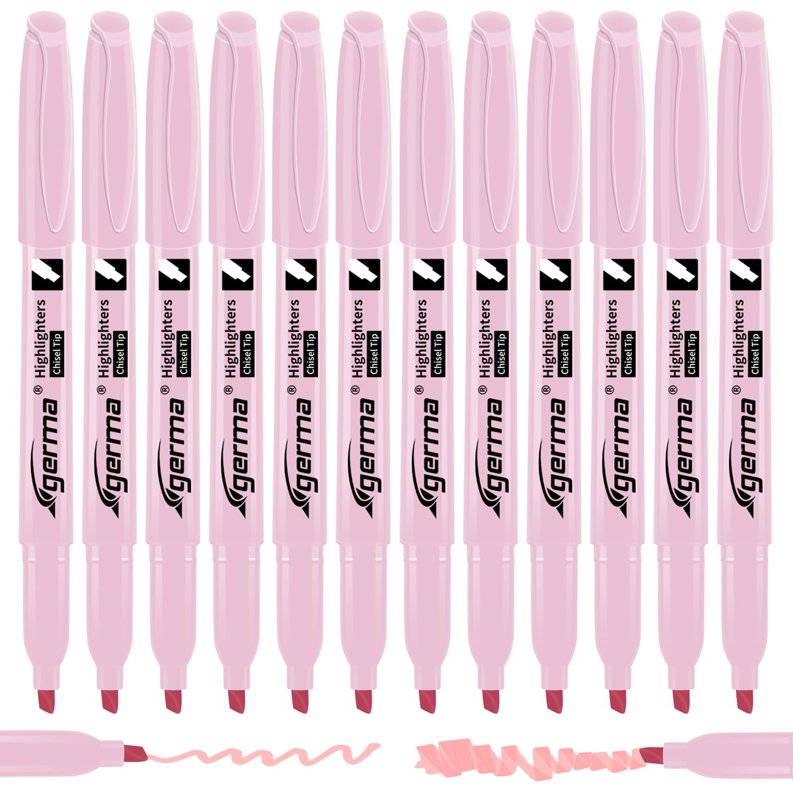 Photo 1 of Cgerma Pink Pastel Highlighters, 12 Pack