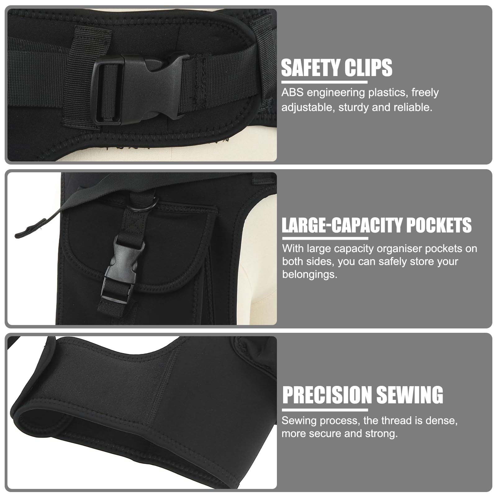 Pantalones Traje Neopreno para Hombre, Pantalones Cortos técnicos Buceo Neopreno 2,5 mm, Secado rápido, con Dos Bolsillos Laterales Grandes y Cintura Ajustable para Buceo técnico(Medium)