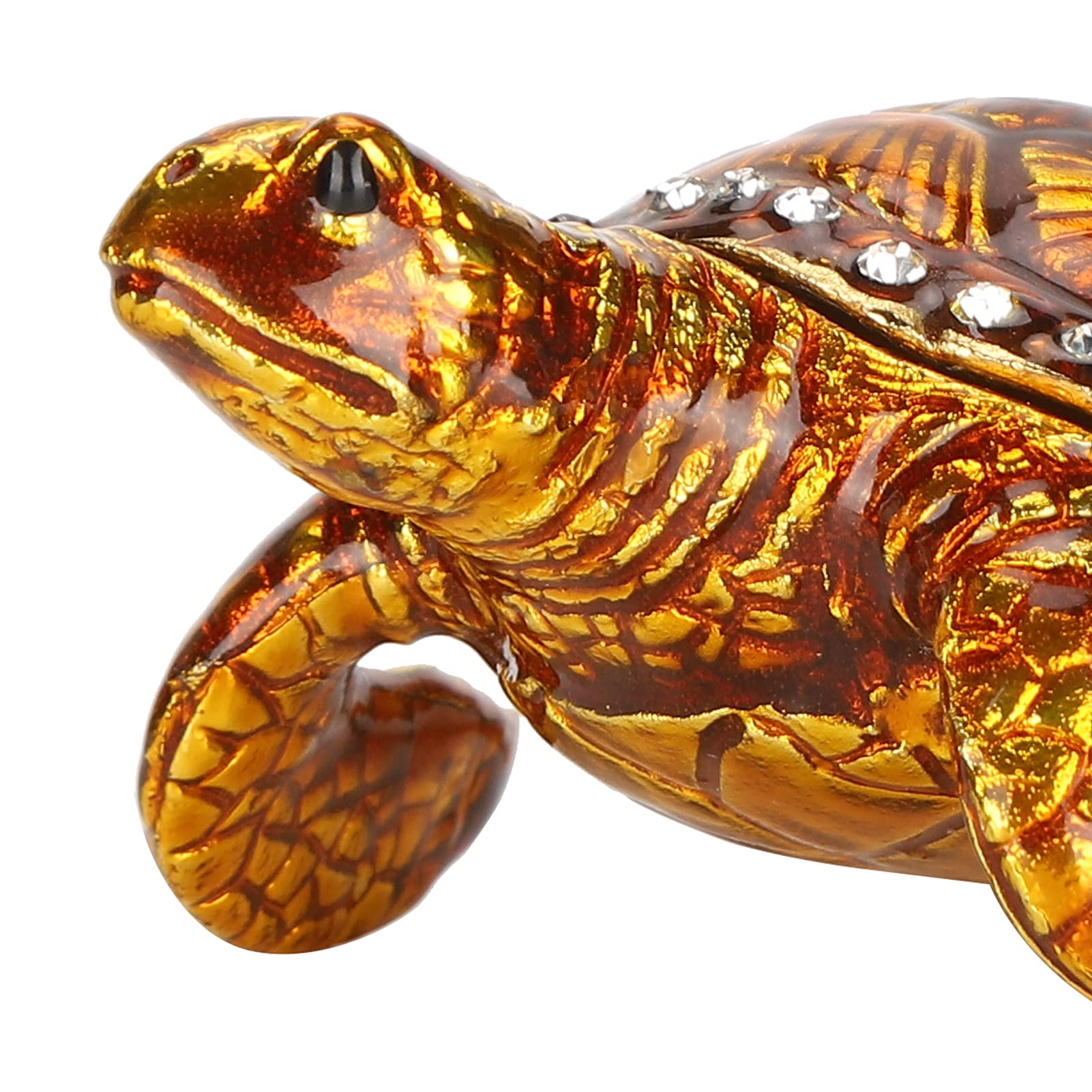 Figuras De Tortuga Con Diamantes De Imitación Brillantes Con Hebilla Magnética,Joyero De Baratija De Tortuga, Organizador De Almacenamiento, Joyero Para Decoración Del Hogar Para Mujeres Y Niñas