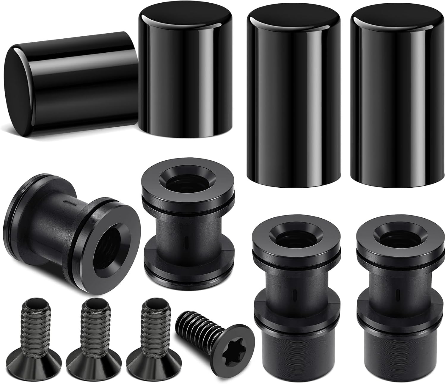 Benlari 4 Point Docking Hardware Kits, Quick Release Luggage Rack Sissy Bar Four Docking Hardware Fit For Harley Touring Street Glide Electra Glide Road Glide Road King 2009-later Black