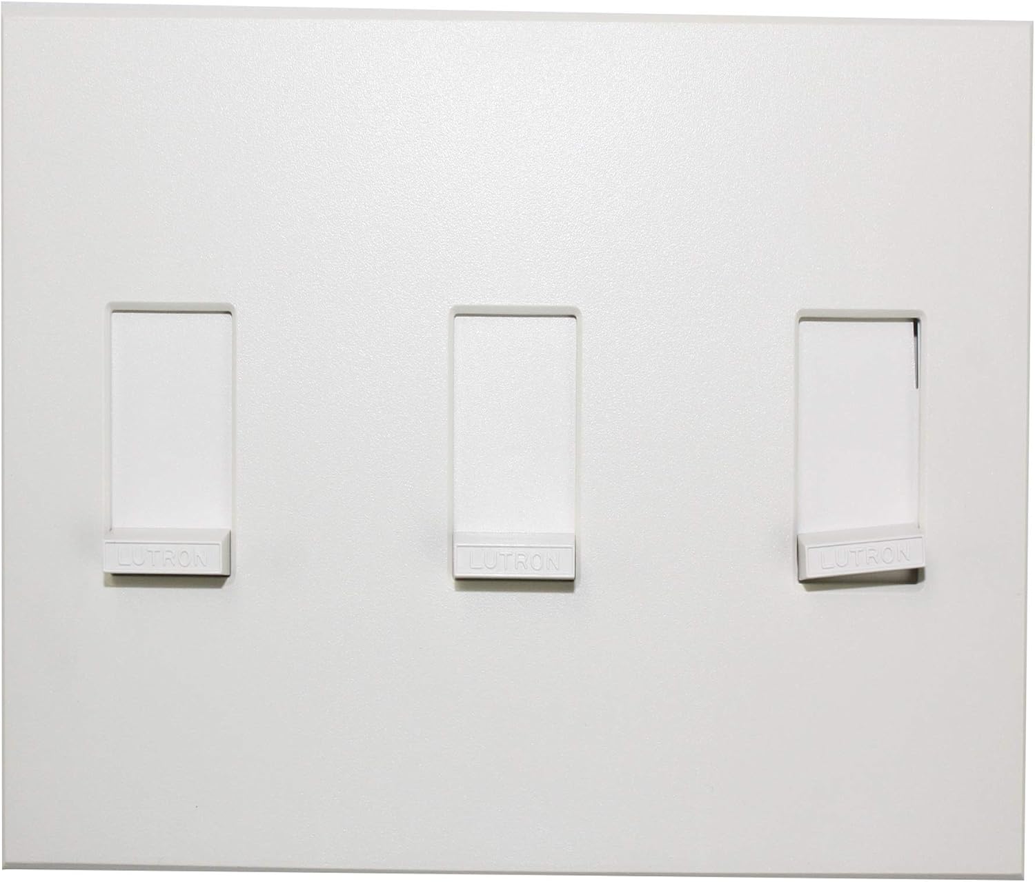 Lutron NSssNfbWh White Nova MultiGang 3 Gang Slide Dimmer Faceplate