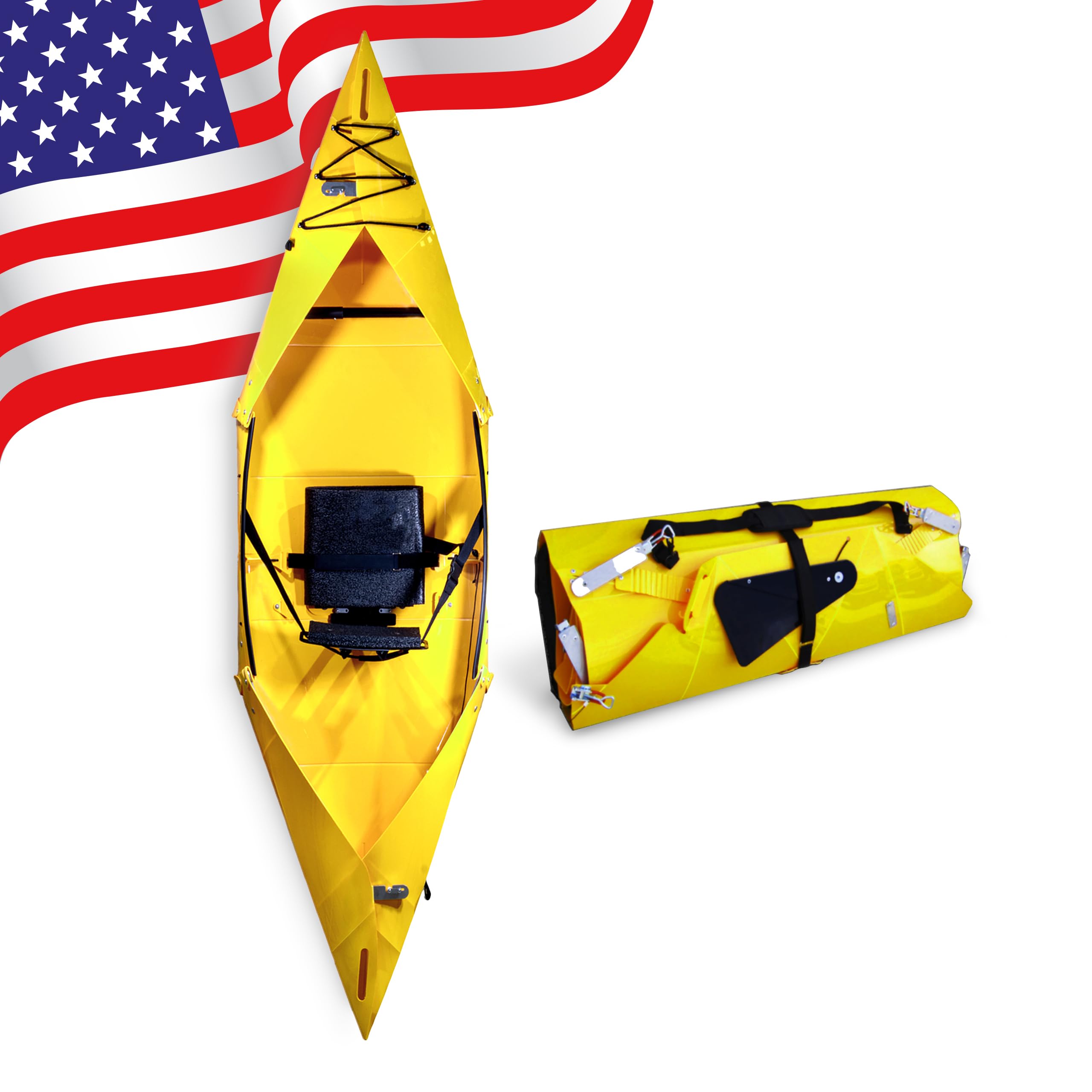 Tucktec 10' PRO Foldable Kayak - Full Size Folding Kayak - Portable Kayak for Adults - Made in USA
