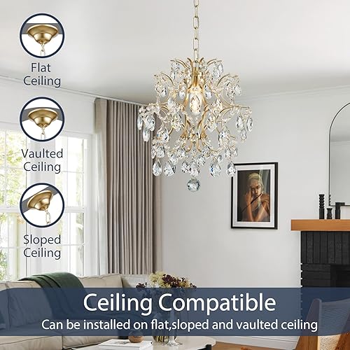 Vista 55 de Bestier - Lámpara colgante de cristal Cromado