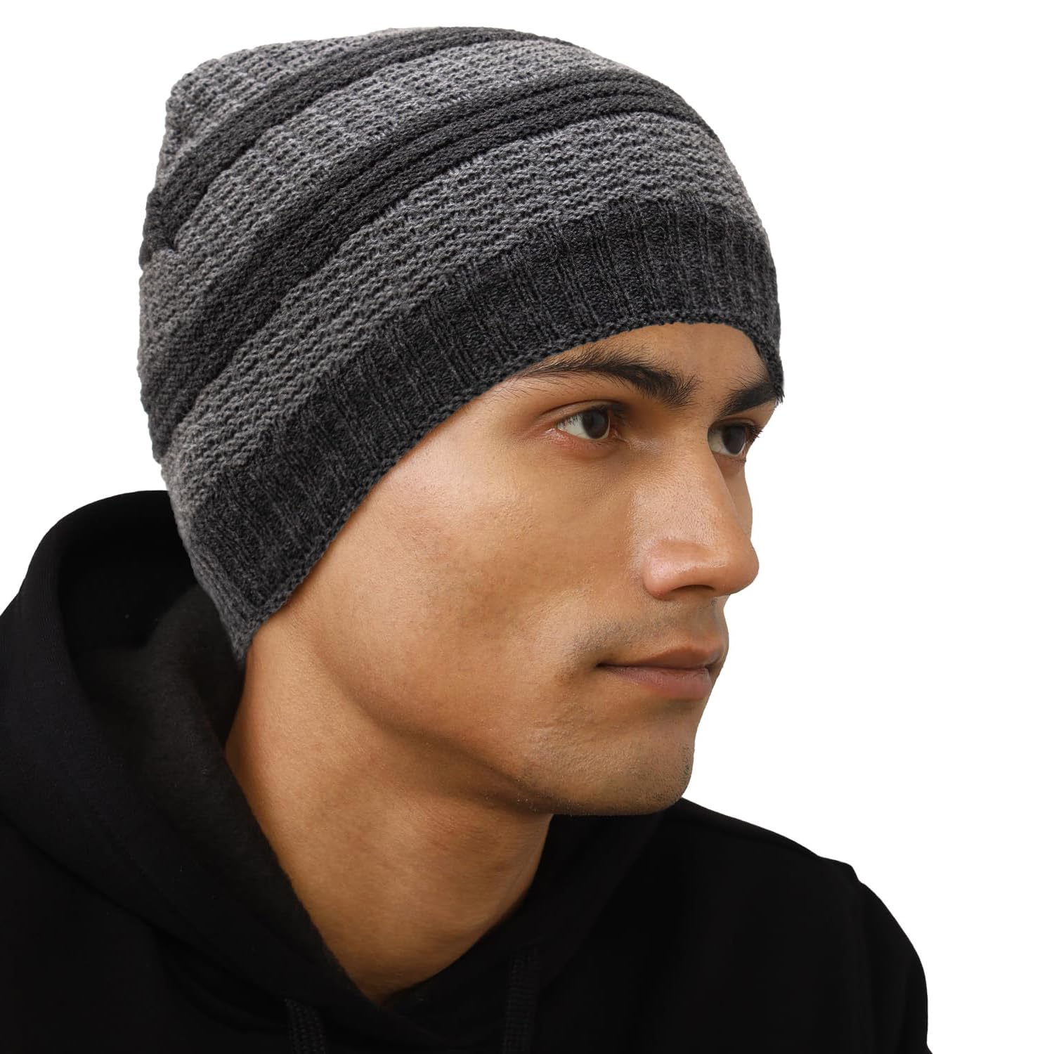 TEKCOOL Beanie Cap for Men Woolen Winter Cap for Men Woolen Cap for Women in Winter for Thermal Wear Stylish Soft Winter Caps for Boys & Girls for Warm Wear Head Winter Cap Woollen Garam Topaa Grey 4