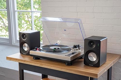 Miniatura 11 de Crosley KT100BT-CP - Sistema estéreo de tocadiscos Bluetooth con altavoces, champán