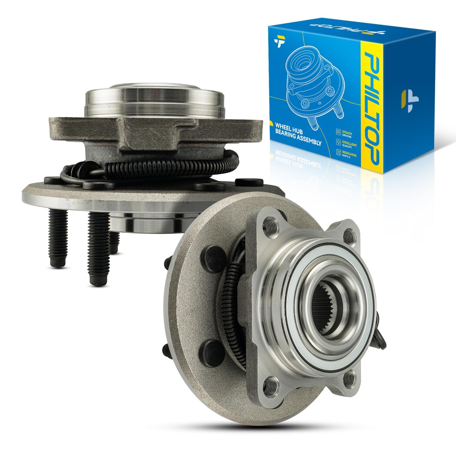 PHILTOP 541008 x2 Rear Wheel Bearing Hub Assembly for Ford Expedition
