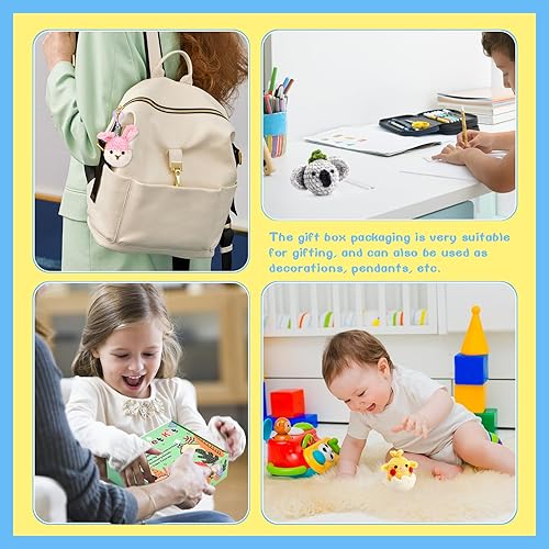 Miniatura 7 de UzecPk Kit de ganchillo para principiantes, kit de animales de bricolaje, kit completo de inicio para adultos, regalo ideal