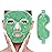 ZNCUETD Cooling Ice Face Eye Mask for Reducing Puffiness, Bags Under Eyes,Sinus,Redness,Pain Relief,Dark Circles, Migraine,Hot/Cold Pack with Soft Plush Backing(Green(1* Eye Mask+1*Face Mask))