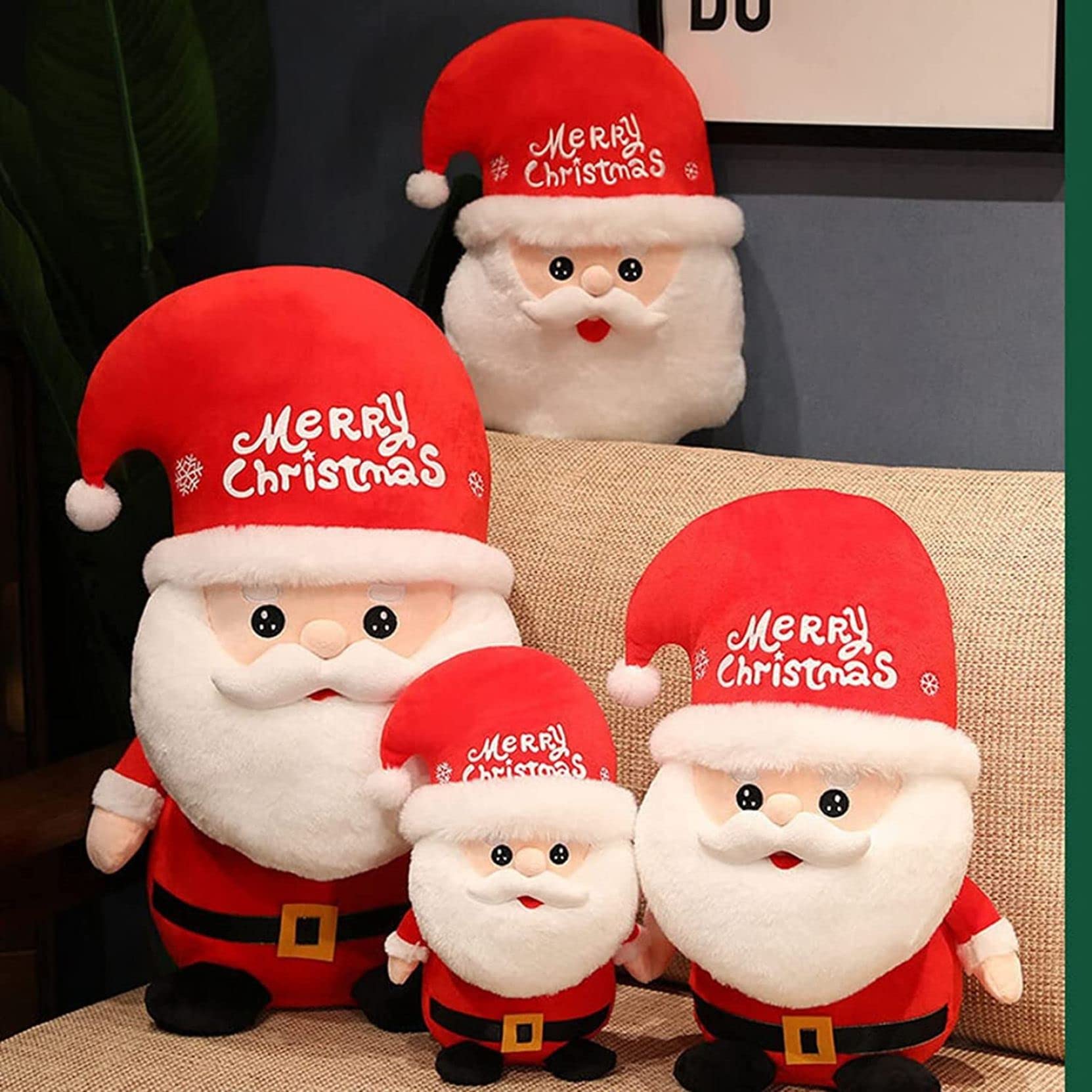 Amazon｜メリークリスマス サンタさん ぬいぐるみ 気持ちいい抱き