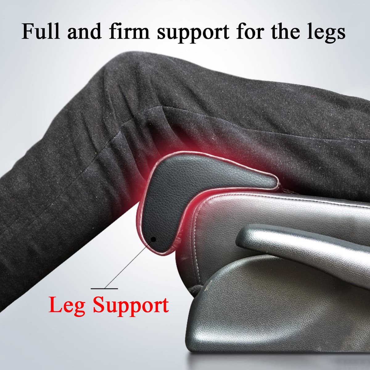 TOOJUN Car Seat Extender Leg Support, Inflatable Adjustable Car Seat Extender Universal Comfortable Leg Support Pillow for Long Distance Driving,Lightbrown