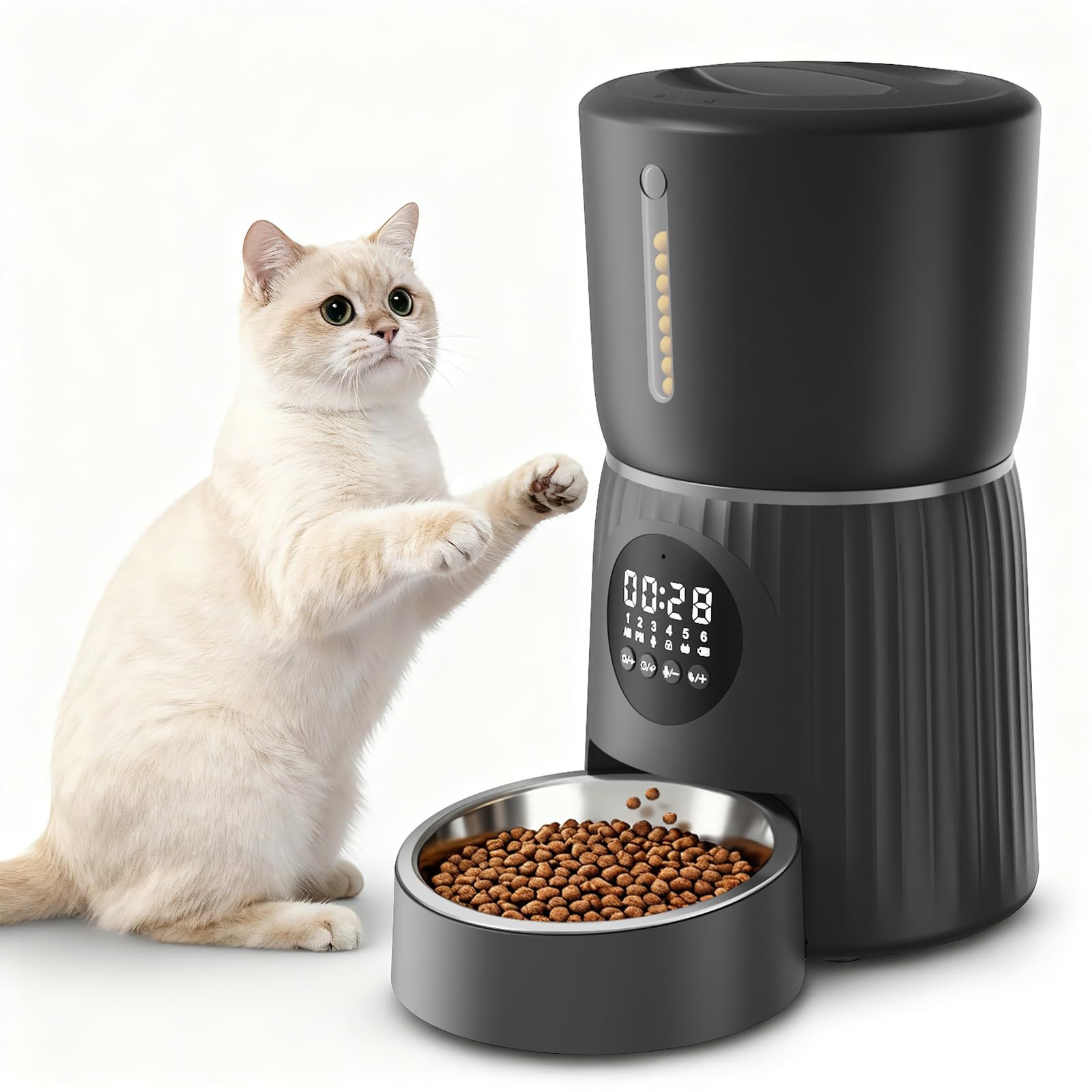 Amazon | Surfola 猫自動給餌器 犬 ハムスター うさぎ タイマー式 [Wi
