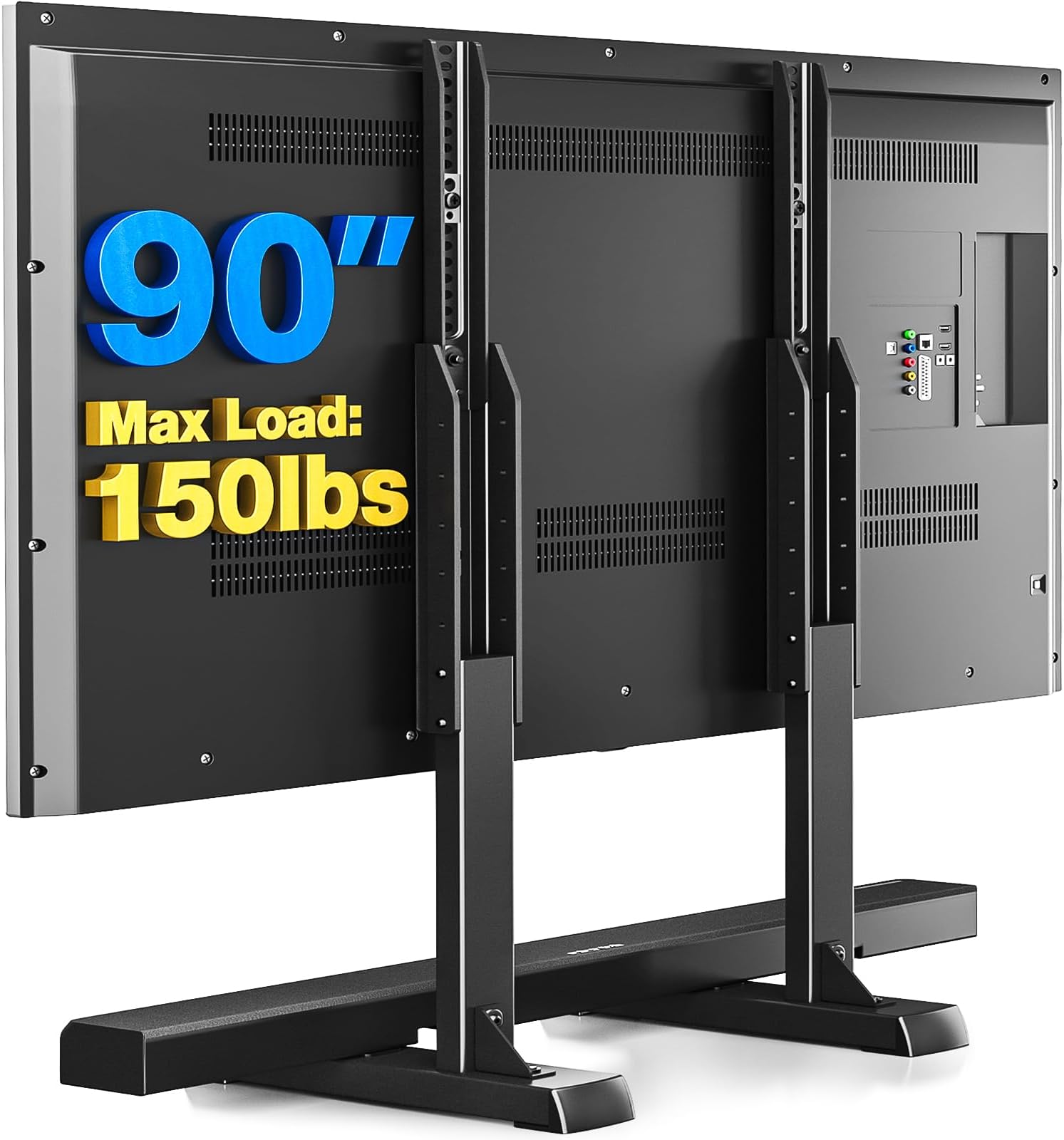 Rfiver Table Top TV Stand with Height Adjustable TV Legs, TV Stands Base with Cable Management for Most 37 to 86 90 Inch Flat or Curved TVs, Steel TV Feet Holds up to 150 lbs, Max VESA 800x600mm
