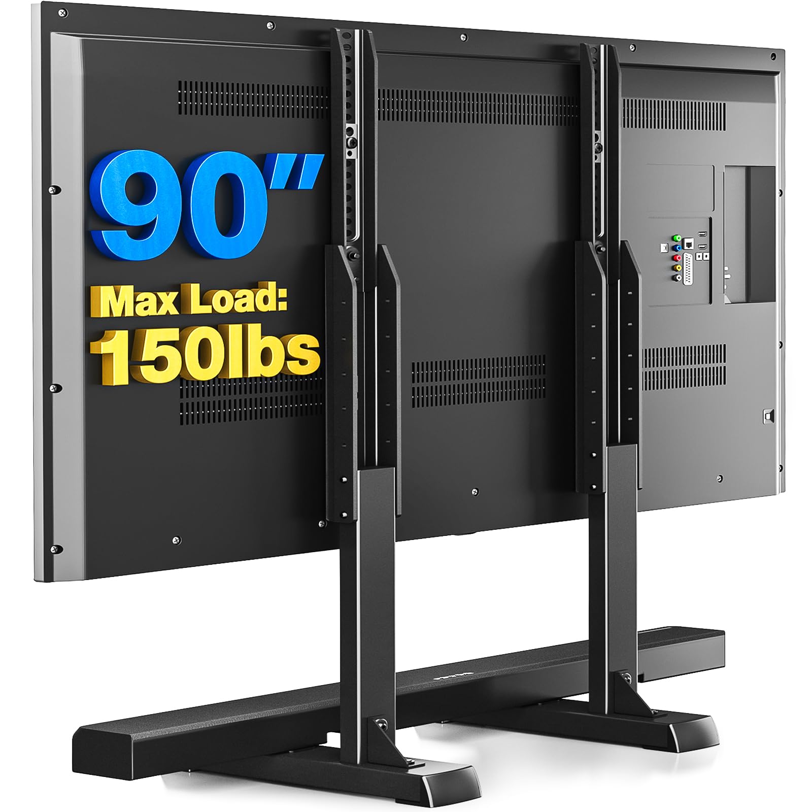 Photo 1 of Rfiver Table Top TV Stand with Height Adjustable TV Legs, TV Stands Base with Cable Management for Most 37 to 86 90 Inch Flat or Curved TVs, Steel TV Feet Holds up to 150 lbs, Max VESA 800x600mm