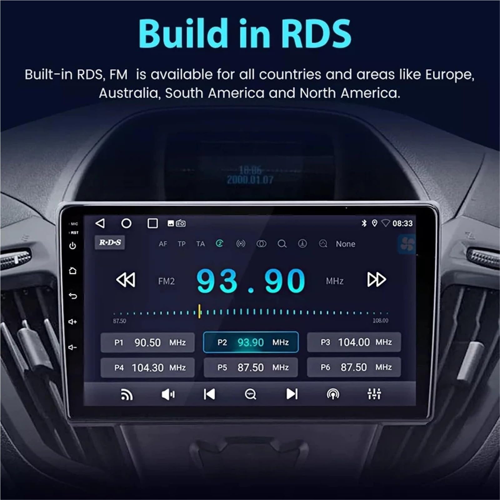 Sistema de navegación táctil de 10,1 Pulgadas Wi-Fi GPS Android