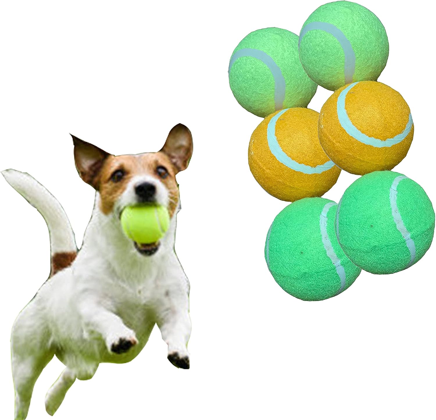 Pet Dog Play Balls Doggy Puppies Tennis Play Exercise Training Balls For All Dogs Pack of 3-6- 12 (Pack of 6) - Image 3