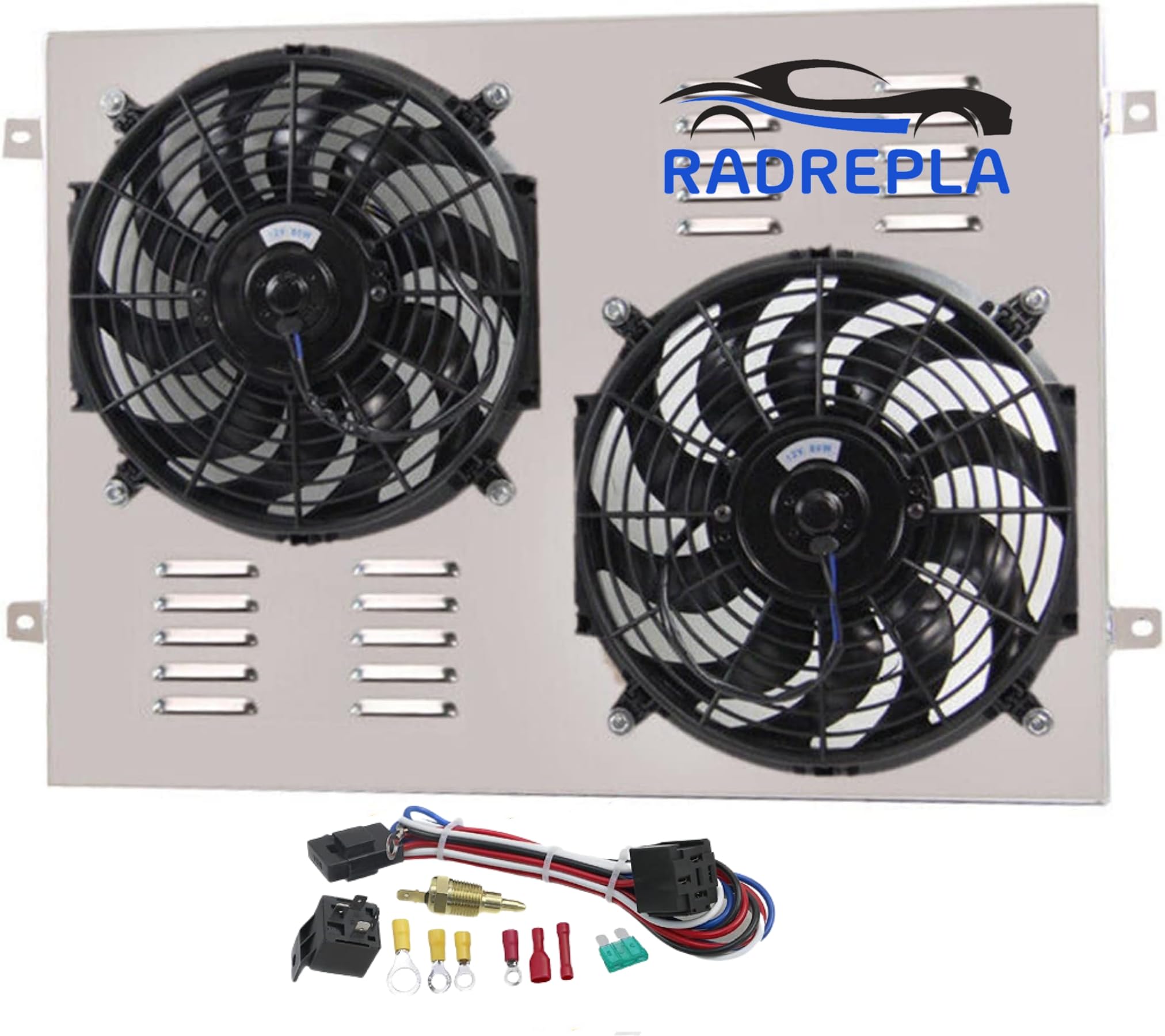 Amazon.com: RADREPLA CU433 Aluminum Radiator Shroud with Electric