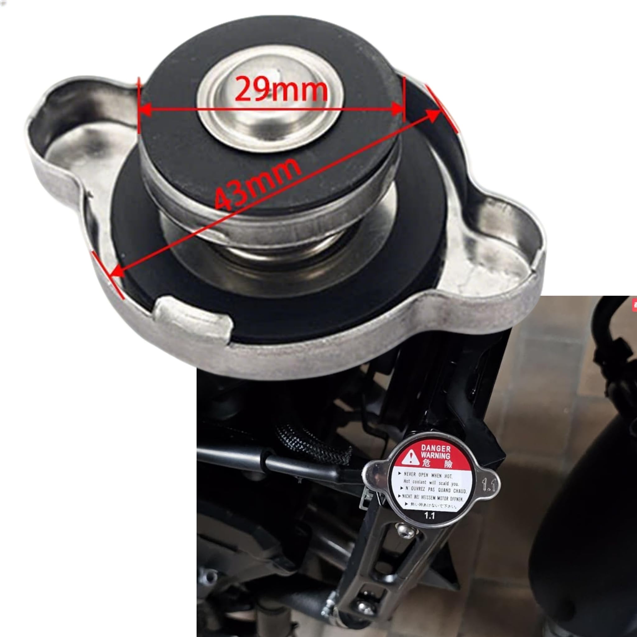 Amazon.com: SFriding 1.1 Bar Radiator Cap for Honda for Yamaha for