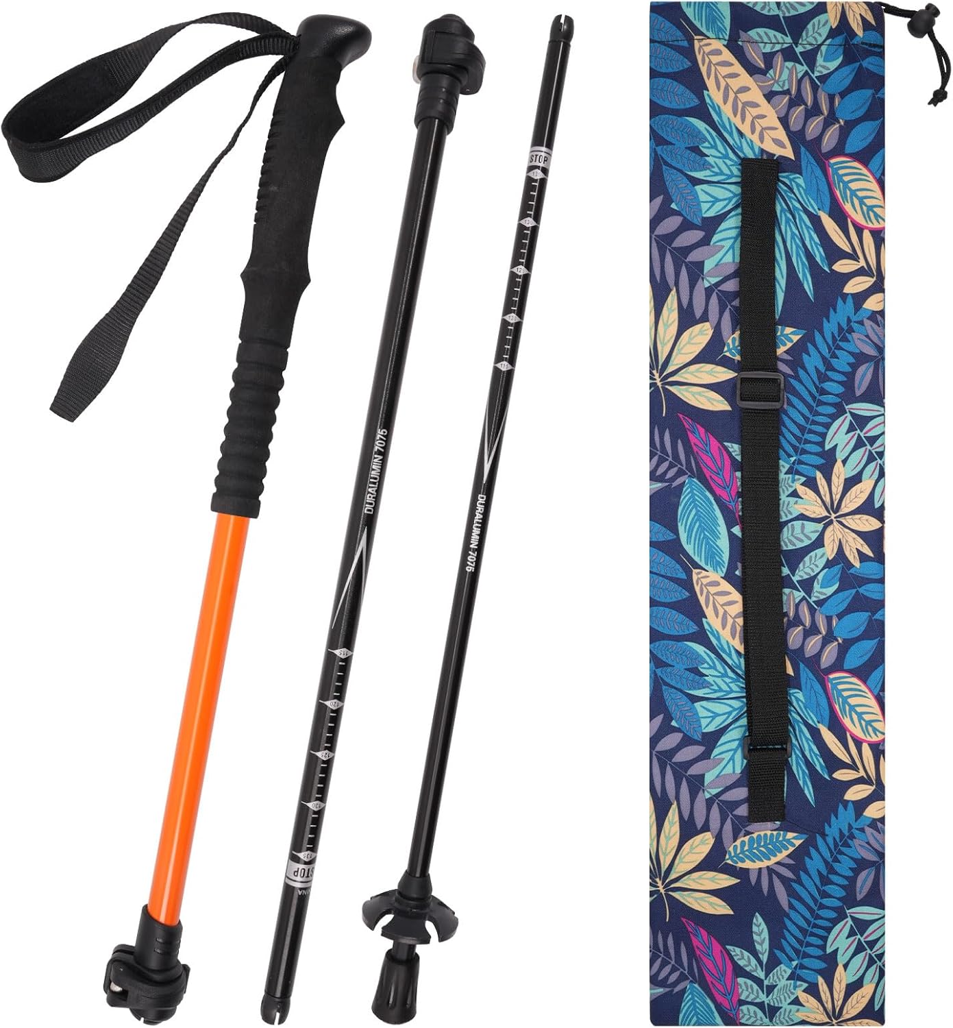 FAMJOAL Telescopic Travel Hiking Trekking Poles, Collapsible Walking Stick with Quick Lock System & Anti-Shock, Ultralight Adjustable Aluminum Hiking Poles with Portable Bag for Adults & Seniors FAMJOAL Telescopic Travel Hiking Trekking Poles, Collapsible Walking Stick with Quick Lock System & Anti-Shock, Ultralight Adjustable Aluminum Hiking Poles with Portable Bag for Adults & Seniors