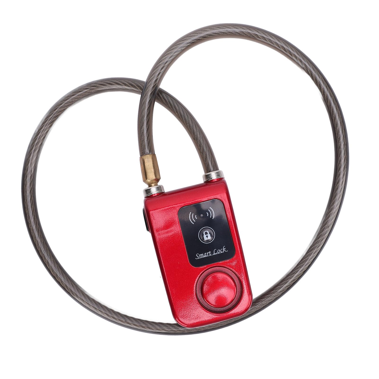 Lucchetto per Moto Bluetooth Intelligente Senza Chiave Durevole con Allarme a Vibrazione per Protezione Antifurto Ideale per i Ciclisti (Rossa)