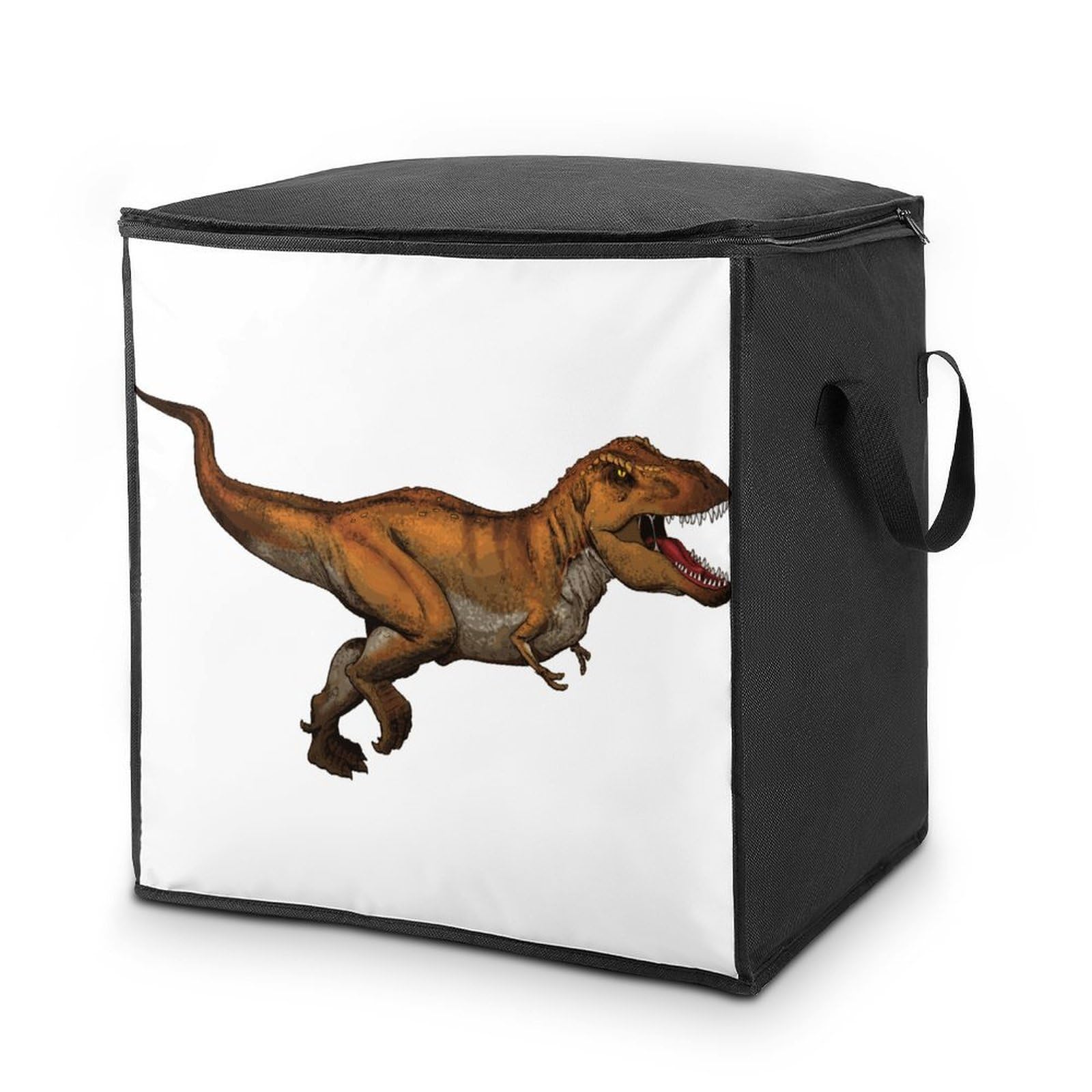 Lyfthologen 70L Storage Bags, Walking Dinosaurs Storage Box with Lid Zipper And Handles, Clothes Bags for Quilt, Blankets, Bedding