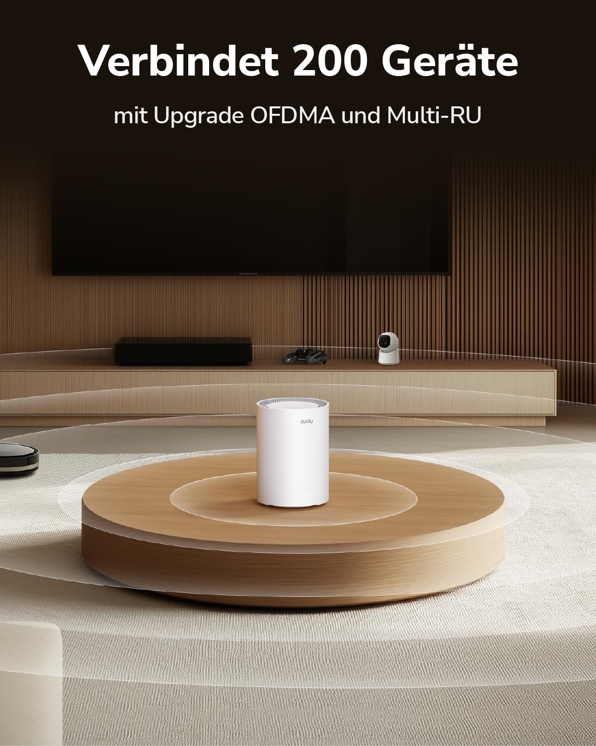 Cudy Dual Band BE3600 WiFi 7 Wi-Fi Mesh System, 3,6 Gbit/s 160 MHz, Abdeckung bis zu 270 m², 3 Gigabit-Ports, Multi-VPN-kompatibel, Cudy APP-Steuerung (M3600 3er-Pack)