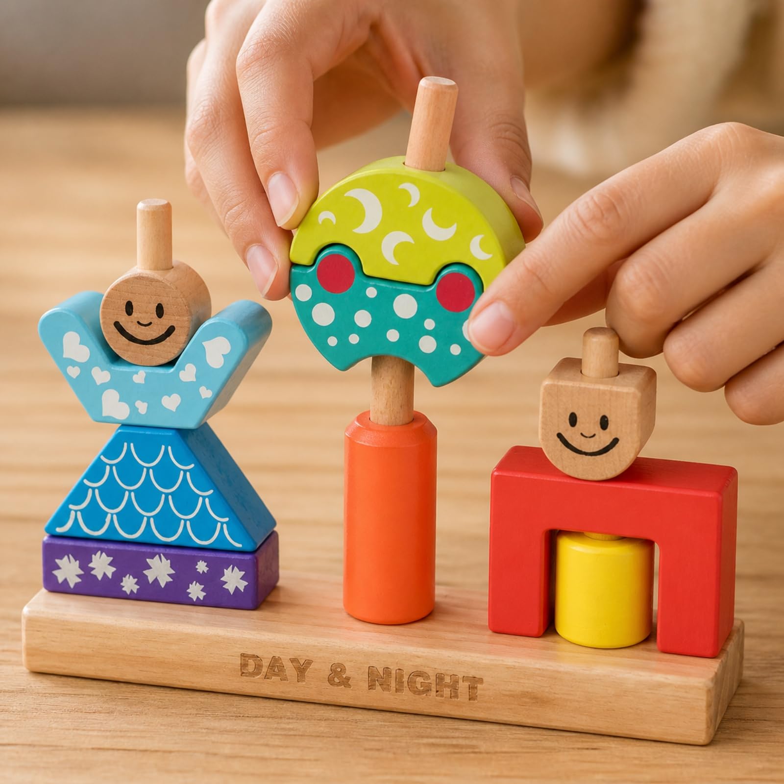 Stapelspielzeug mit geometrischen bunt -Steckspiel aus sortierbar Sortier- und Stapelspielzeug für schulzimmer, Lernecke