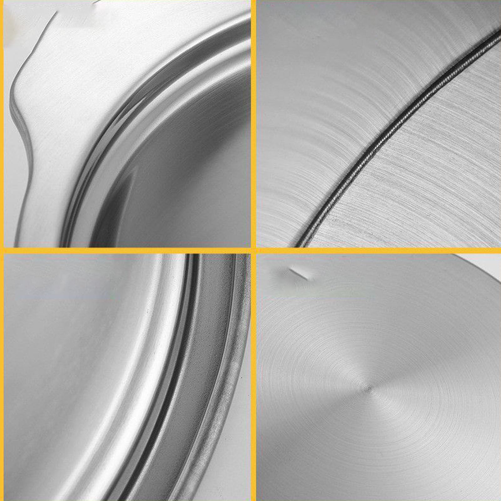 Pentola calda in acciaio inox, doppio sapore, manici antiscottatura, distribuzione uniforme del calore, 30 cm, compatibile con fornelli a gas, design profondo, perfetta per pasti in famiglia
