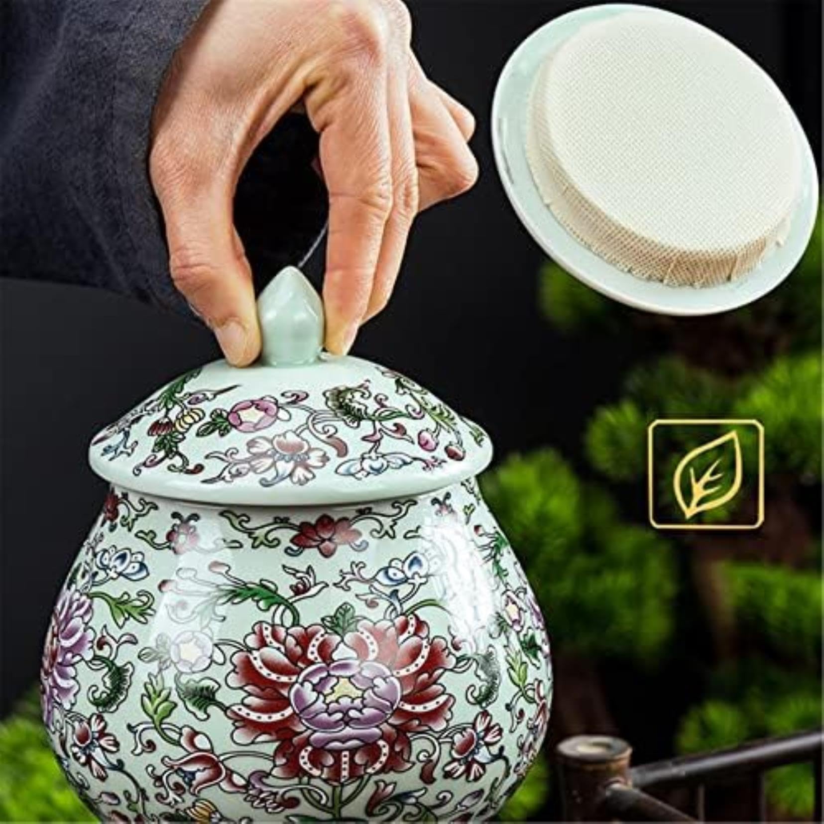 Barattoli in Ceramica di Latta per Il tè, Barattolo per Il tè, Barattoli per la conservazione in Stile Cinese, Piccoli barattoli di Zenzero Contenitore