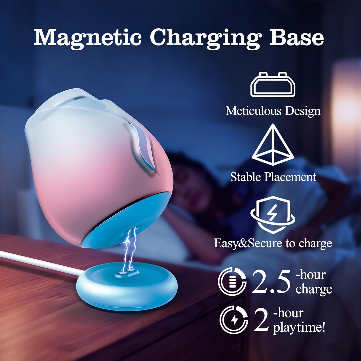 Heating Rose Sex Toy Adult Toys - Sucking Vibrator for Women with 8 Sucking & Vibrating Modes, Wide Opening Pulse Pure Sucker Clit Stimulator Pleasure Tools for Female Adult Sex Games