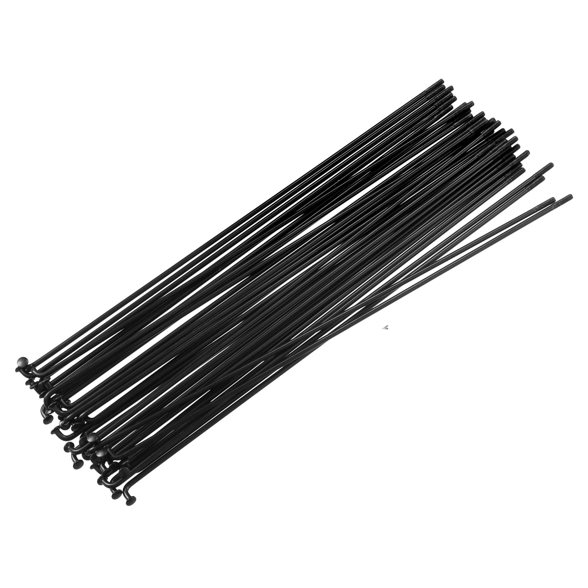 Szprycha do koła rowerowego, 36 sztuk czarnych stalowych szprych rowerowych 14G 181-220mm ze smoczkami