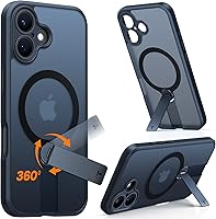 Vista 1 de TORRAS Funda magnética con soporte de 360° para iPhone 16, protección completa de la cámara, compatible con MagSafe, protección contra caídas