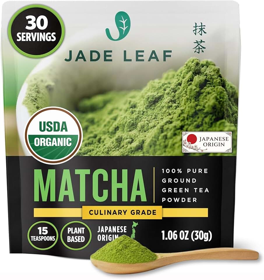 Jade Leaf Matcha Organic Culinary Grade Matcha Powder - Japanese Green tea for Baking, Smoothies, Lattes, and Skin Care, 30g / 1.06 Ounce (Pack of 1) USDA Organic